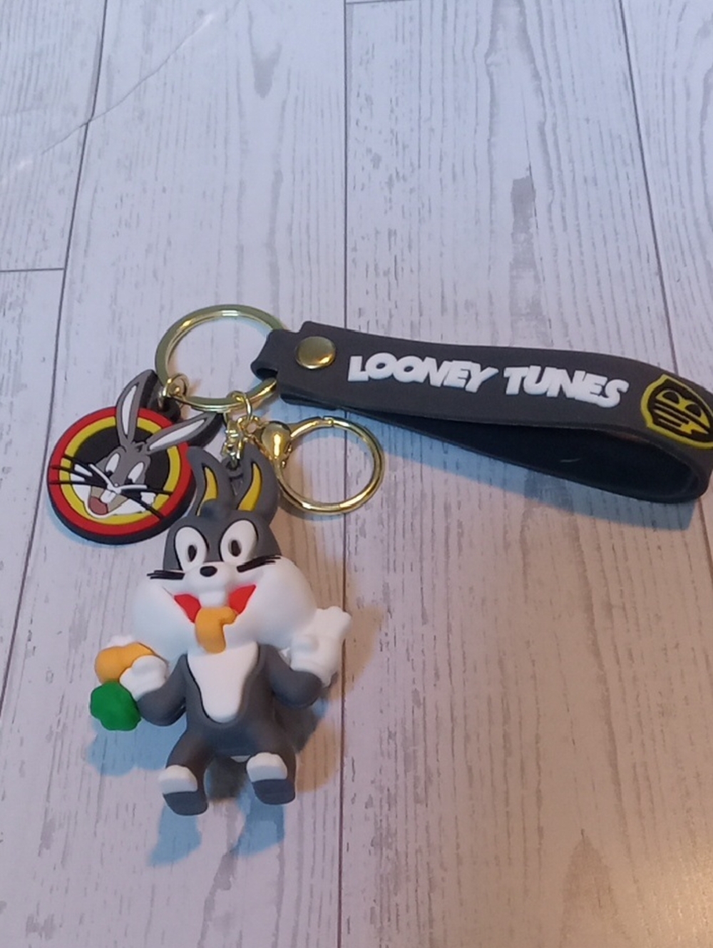 Looney Tunes Bugs Bunny Keychain with Wrist Strap